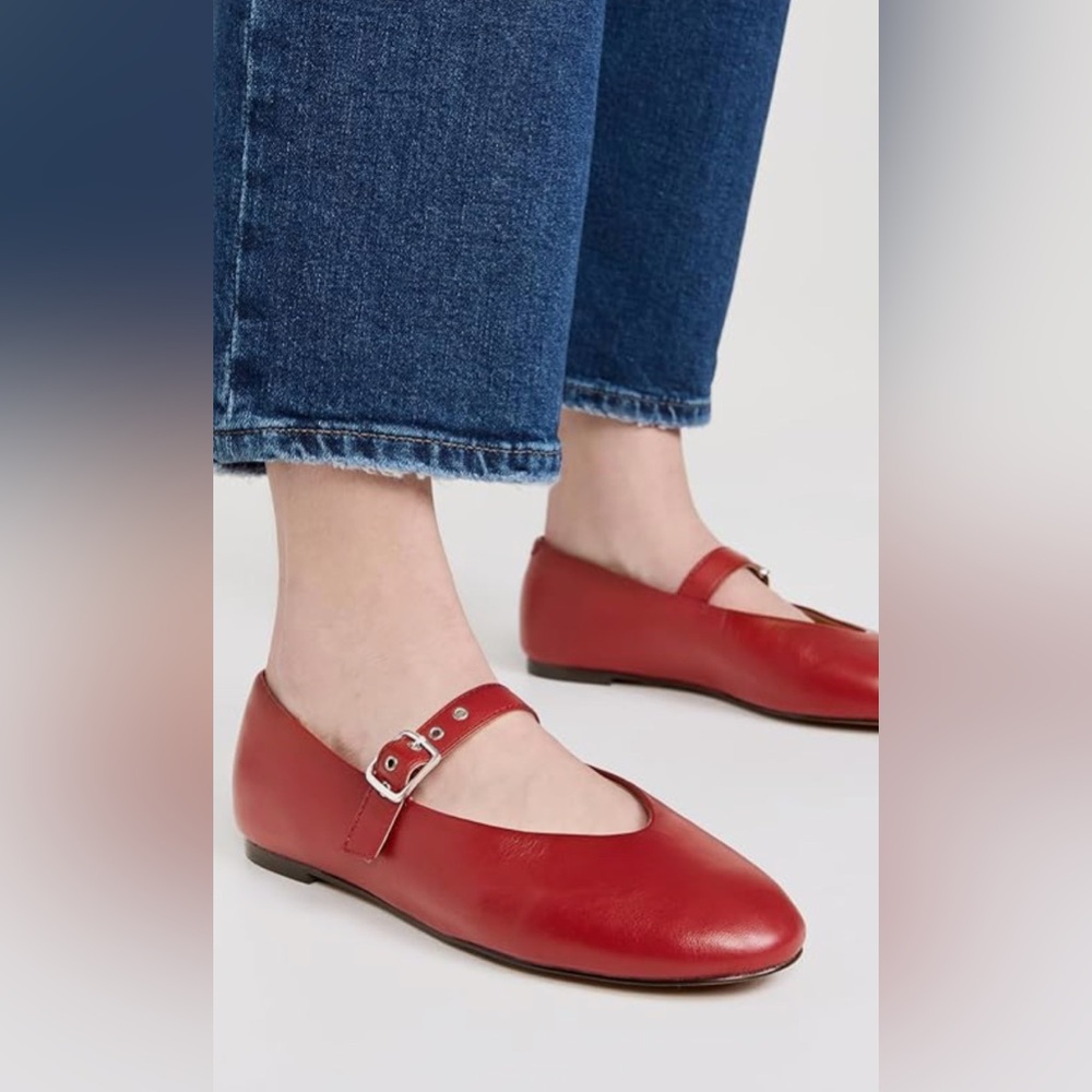 Madewell Red Mary Jane Flats